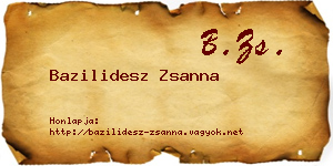 Bazilidesz Zsanna névjegykártya